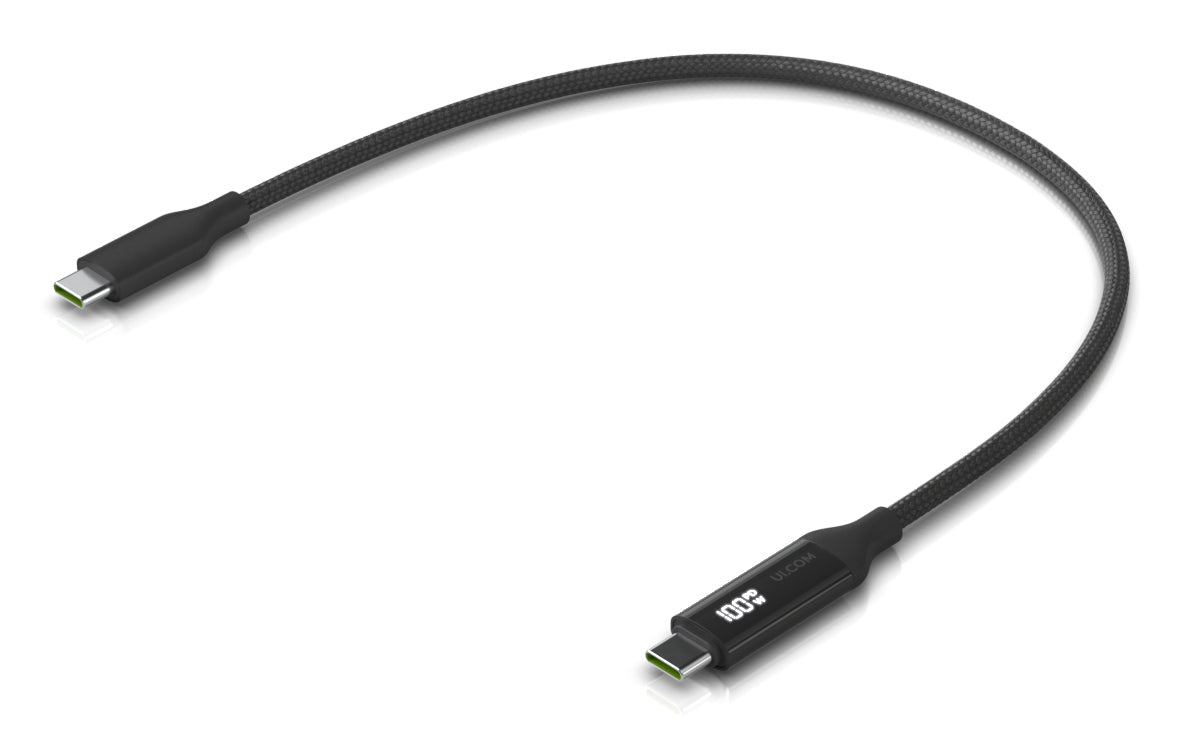 Ubiquiti UACC-Cable-USB-100W-0.3M-BK | UACC-Cable-USB-100W, USB-C Cable, 100W, 0.3m, Black