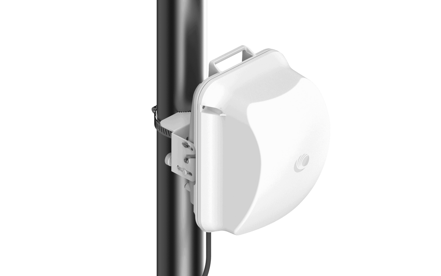 Cambium cnWave 60GHz white outdoor wireless access point on pole