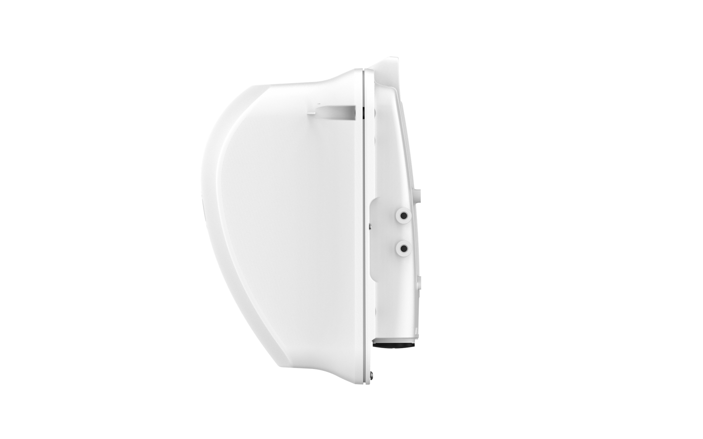 Cambium cnWave 60GHz bridge white plastic wall mount with curved front and side ports
