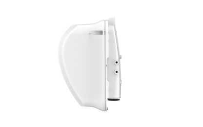 Cambium cnWave 60GHz bridge white plastic wall mount with curved front and side ports