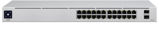 Ubiquiti USW-24 | UniFi USW-24 Managed L2 Switch, 24 x 1GbE Ports, 2x SFP, Fanless, Gen2