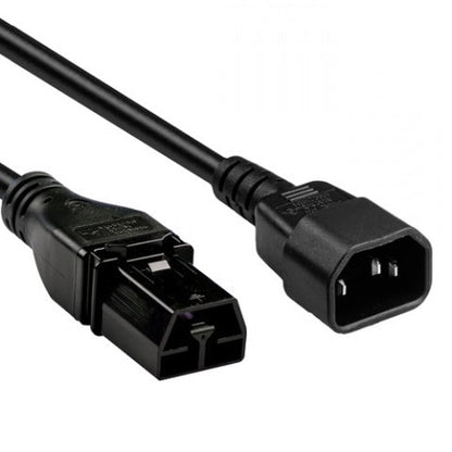 CAB-HVAC-C14-2M 2m IEC C14 male to Saf-D-Grid female power jumper cable