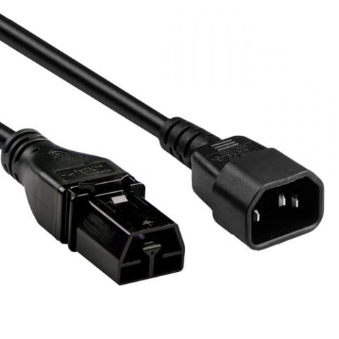 CAB-HVAC-C14-2M 2m IEC C14 male to Saf-D-Grid female power jumper cable