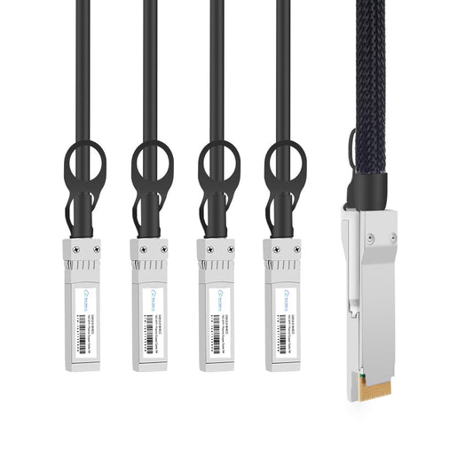 CAB-Q-S-xM-BCC | Arista Compatible 40GB QSFP to 4 x 10GB SFP+ Direct Attach Breakout Cable | 1M to 5M
