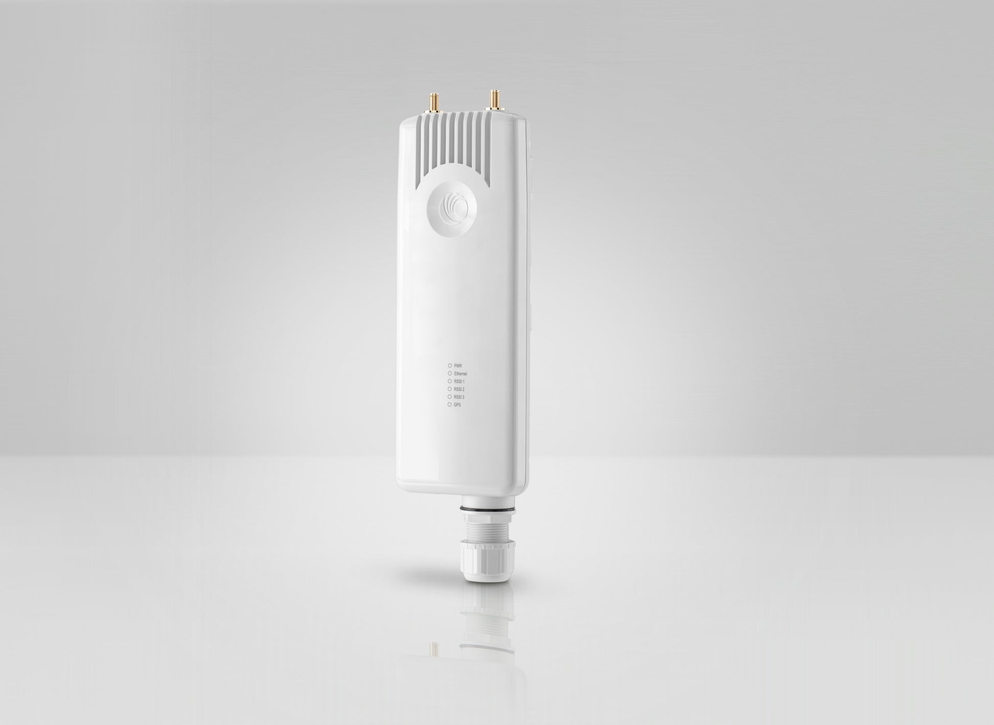 Cambium Networks ePMP Force 300 white plastic 5 GHz access point with gold antennas