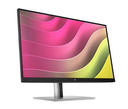 HP 6N6E6AA E24t G5 FHD Touch Monitor with vibrant wavy abstract wallpaper