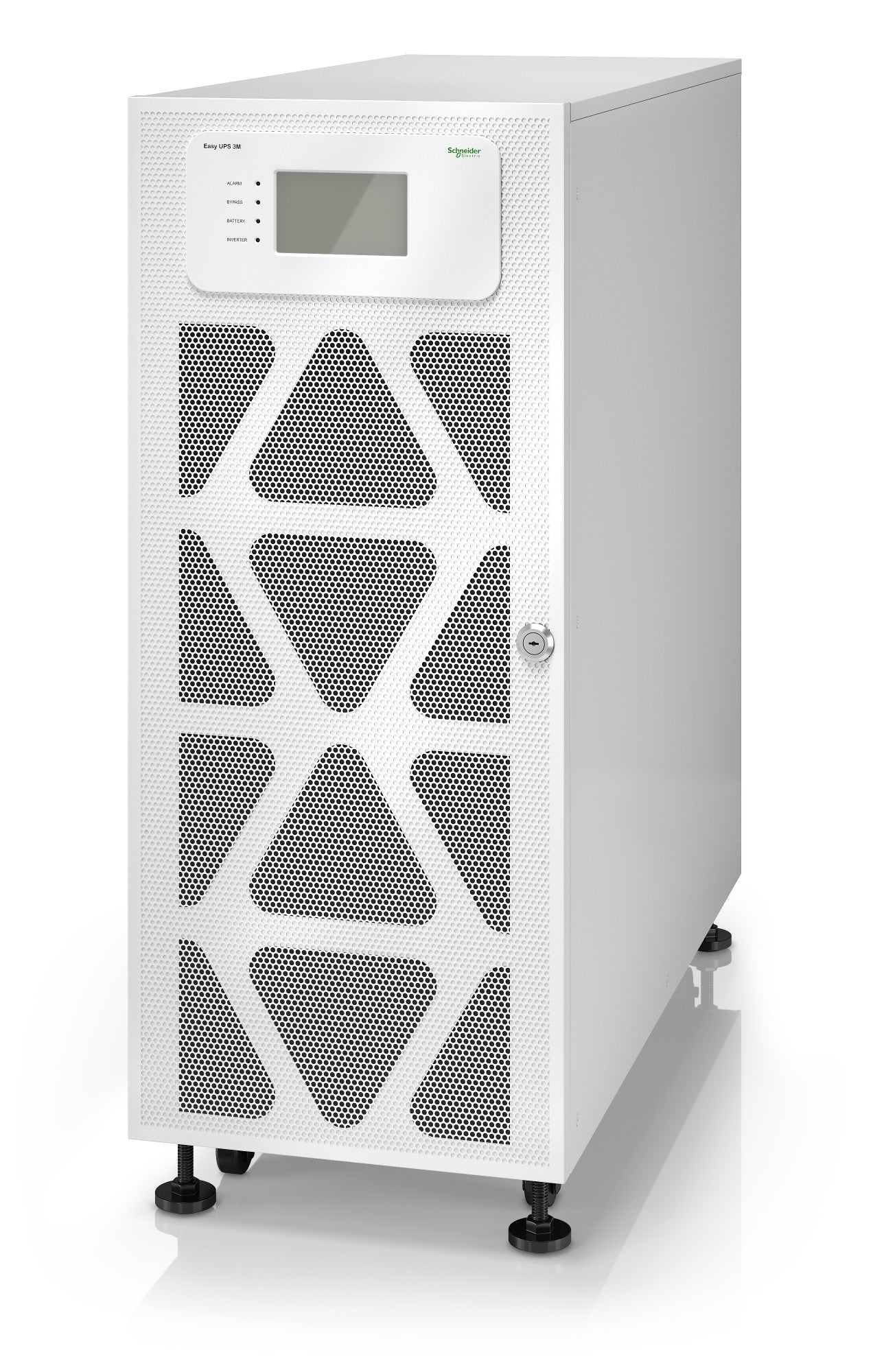 White Schneider Electric s200-15k uninterruptible power supply with geometric front panel and digital display for APC Easy UPS 3M 100kVA