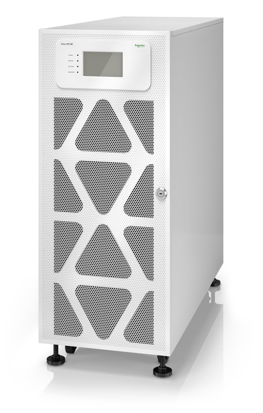 White Schneider Electric s200-15k uninterruptible power supply with geometric front panel and digital display for APC Easy UPS 3M 100kVA
