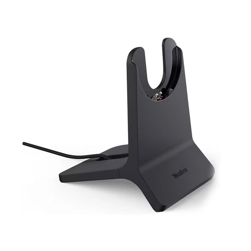 Yealink WH68-H-CH black plastic headset charging stand with sleek design