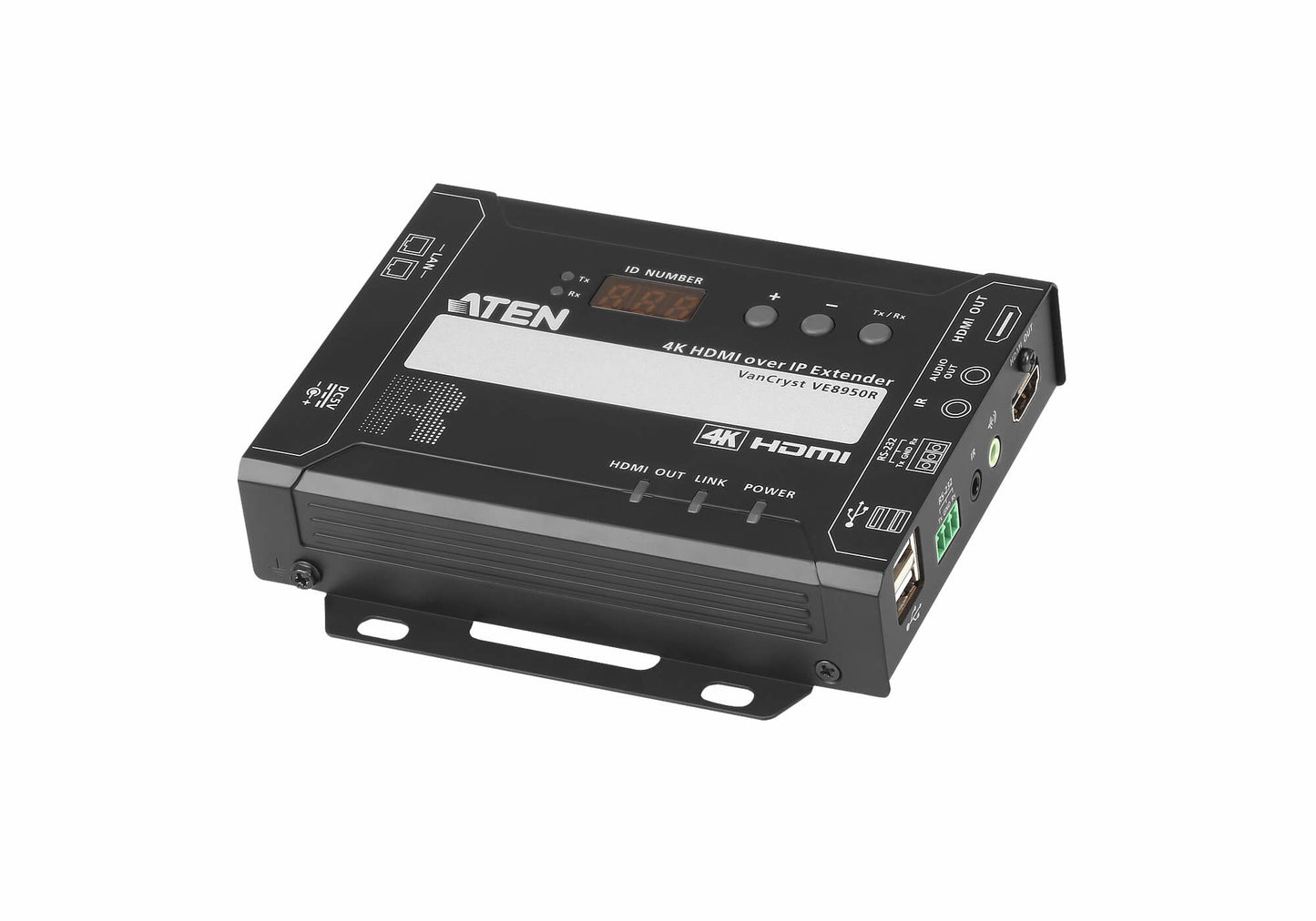 ATEN VE8950R-AT-U | VE8950R 4K HDMI over IP Receiver, 4K@30, PoE, IR/RS-232, Video Wall