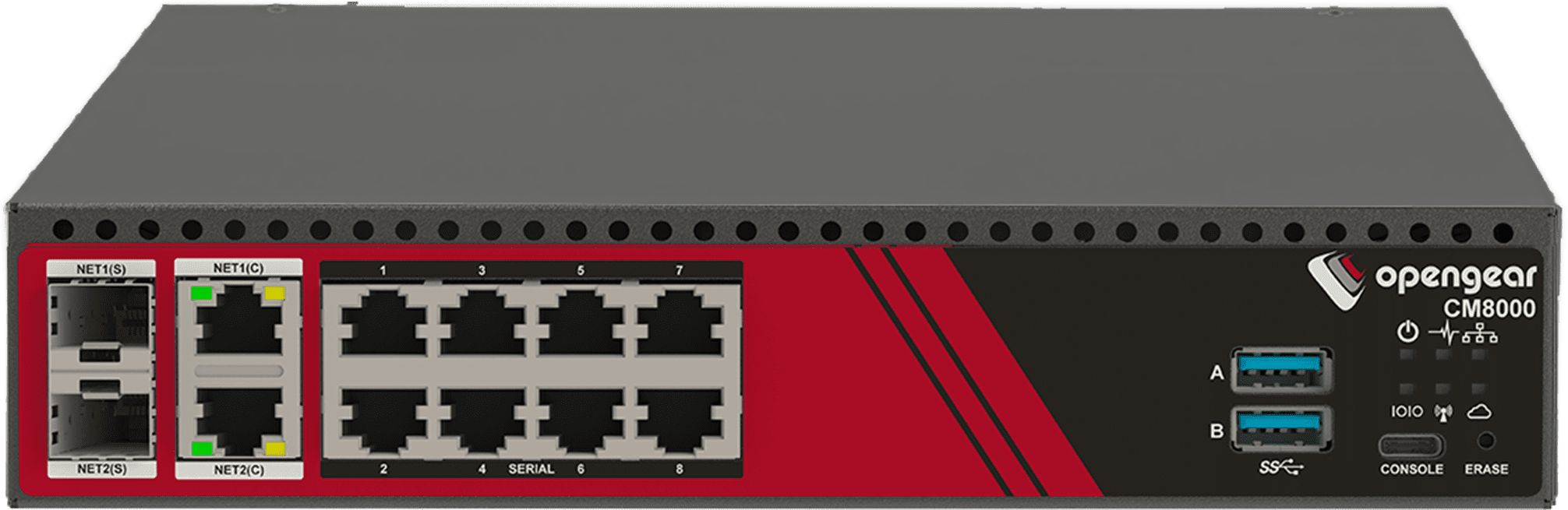 OPENGEAR CM8008-LSP | CM8000 8-Port RS232 Console Manager, 5G, LSP, TP ...