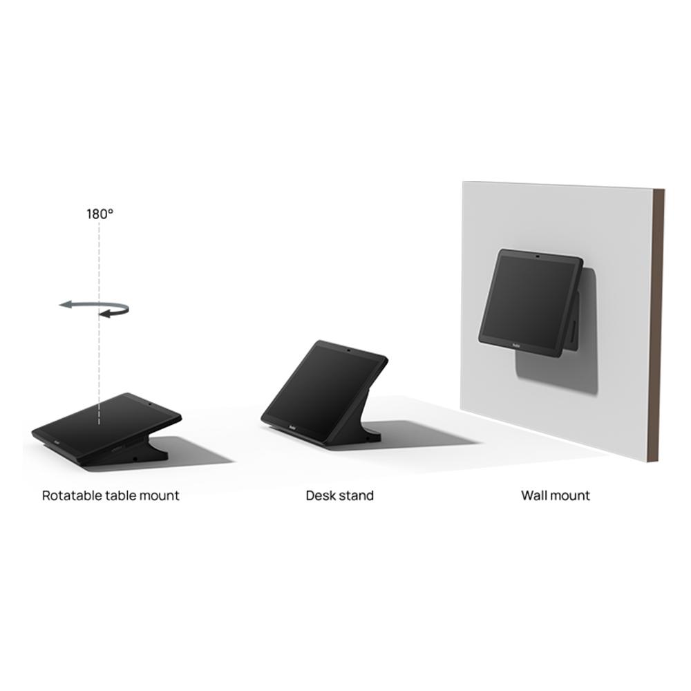 Yealink CTP25-MountKit black tablet stand with rotatable table, desk, wall mounts