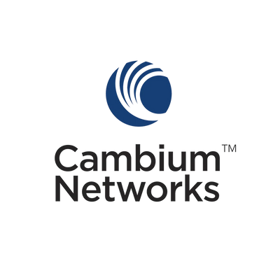Blue and silver circular logo with the text ’cambium networks’ below it.