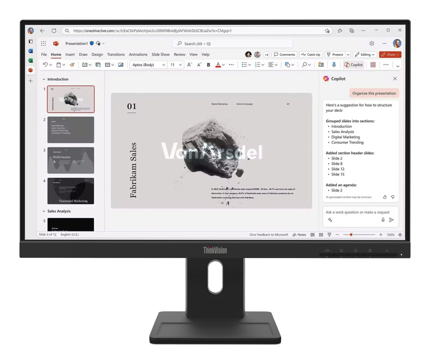 Lenovo 64C9MAR6AU | 40 21.5" FHD IPS Monitor, ThinkVision E22, HDMI/DP/VGA, 100Hz