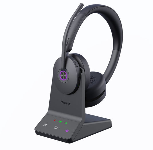 Yealink WH68 Teams | Dual DECT & Bluetooth Hybrid Wireless Headset, 4-Mic ANC