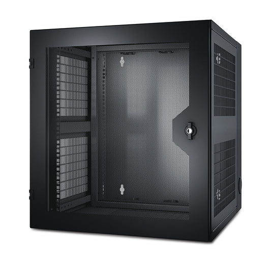 APC AR100HD | NetShelter 13U Wallmount Rack Cabinet, Vented Door, Double Hinged, Server Depth