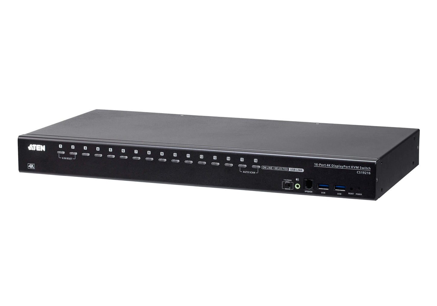 ATEN CS19216-AT-U | CS19216 | 16€‘Port DisplayPort KVM Switch, 4K@60Hz, USB 3.0, Cascade to 256