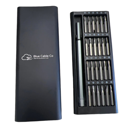 Blue Cable Co® 24-in-1 Precision Screwdriver Set - Multi-Bit Magnetic Tool Kit