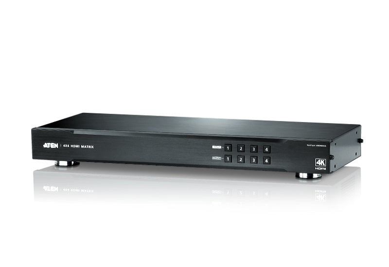 ATEN VM0404HA-AT-U | VM0404HA | 4x4 HDMI Matrix Switch, 4K UHD, RS-232/IR Control