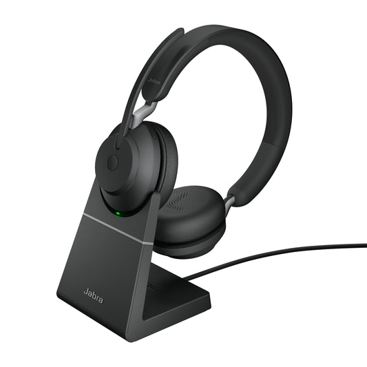 JABRA 26599-989-989 | Evolve2 65 USB-A Wireless Headset, Stereo, Charging Stand