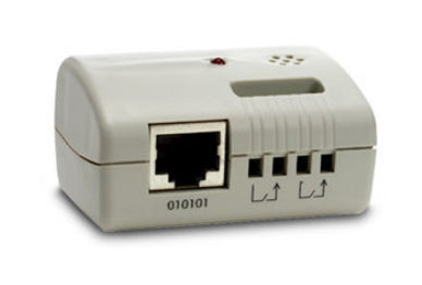 Beige plastic back side of opgear emd5000 environmental monitor with ethernet and four usb ports