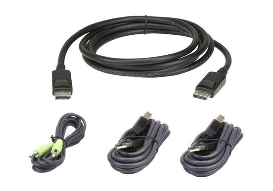 ATEN 2L-7D02UDPX4 | 2L Series DisplayPort Secure KVM Cable Kit, 1.8m, USB