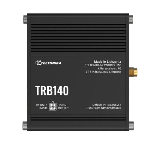 Teltonika TRB140107000 | TRB140 Industrial LTE Gateway, 4G/LTE Cat 4, DNP3 & Modbus Protocols, PSU Included