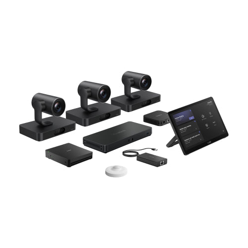 Yealink MVCS98-C5U-004 | MVCS98 Teams Room Kit, 3x SmartVision 80, 20x Zoom, AI Tracking