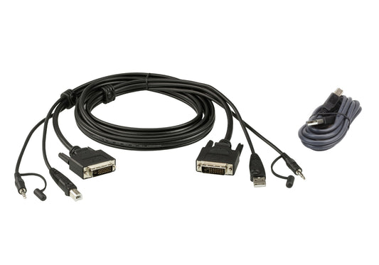 ATEN 2L-7D03UDX4 | UDX Series Secure KVM Cable Kit, DVI-D Dual Link + USB, 3m, up to 2560x1600