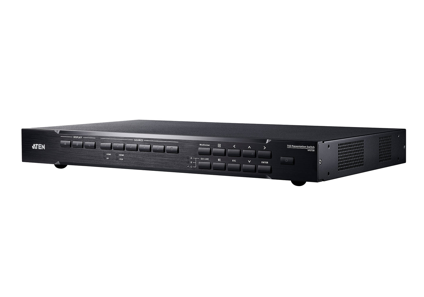 ATEN VP2730-AT-U | VP2730 Seamless Presentation Switch, 7 x In / 3 x Out, Scaler, Multi€‘Format