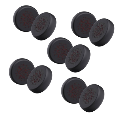 Yealink BH70/WH64 black perforated circular earphone tips, 5 pairs