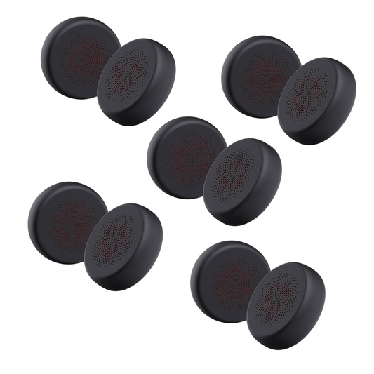 Yealink BH70/WH64 black perforated circular earphone tips, 5 pairs