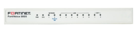 Fortinet FVE-50E6 | 2x 10/100, 6x FXO, 2x FXS, 50 Endpoints, 8 VoIP Trunks, 8GB Storage