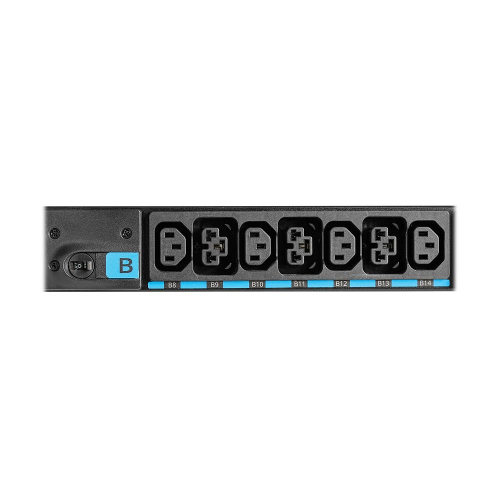 Eaton EVBAGU23X-E black and blue rack-mount PDU with 6 outlets