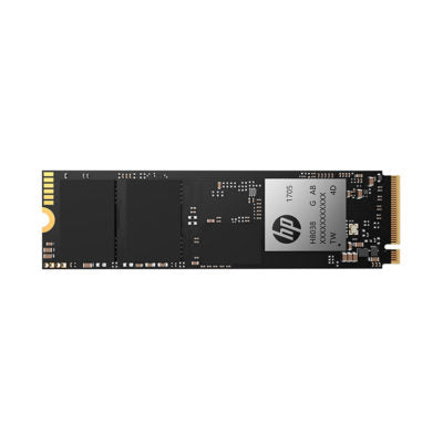 HP EX950 2TB M.2 2280 NVMe SSD with black PCB, silver label, gold contacts