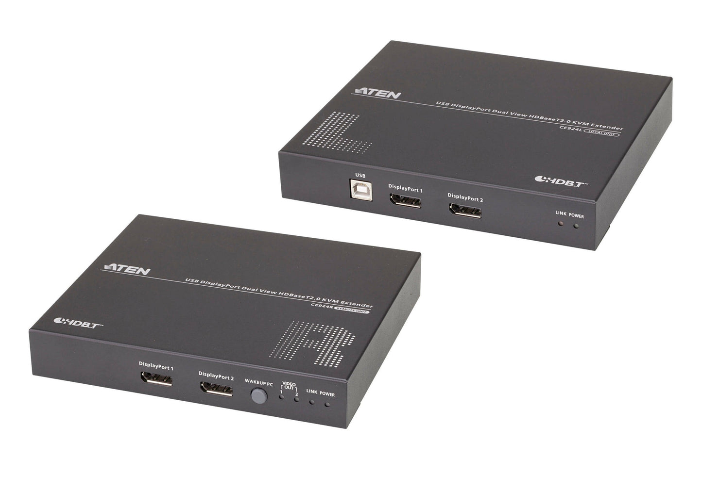ATEN CE924-AT-U | CE924 Dual-View DP HDBaseT 2.0 USB KVM Extender Kit, 4K@100 m