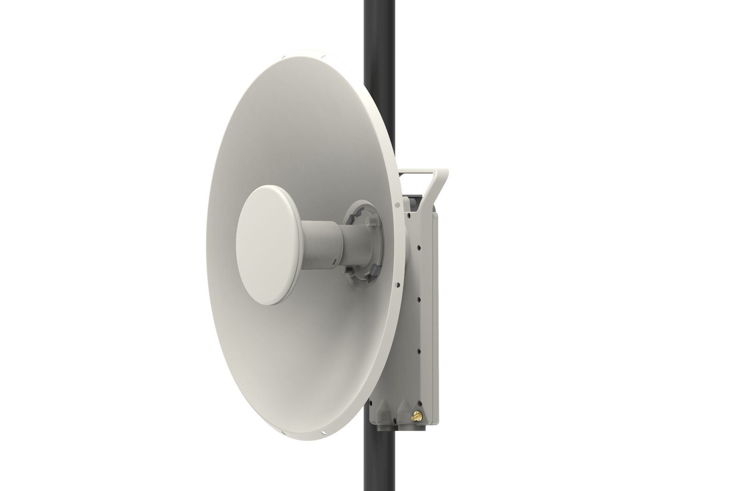Cambium ePMP Force 425 SM 5GHz white circular antenna on pole