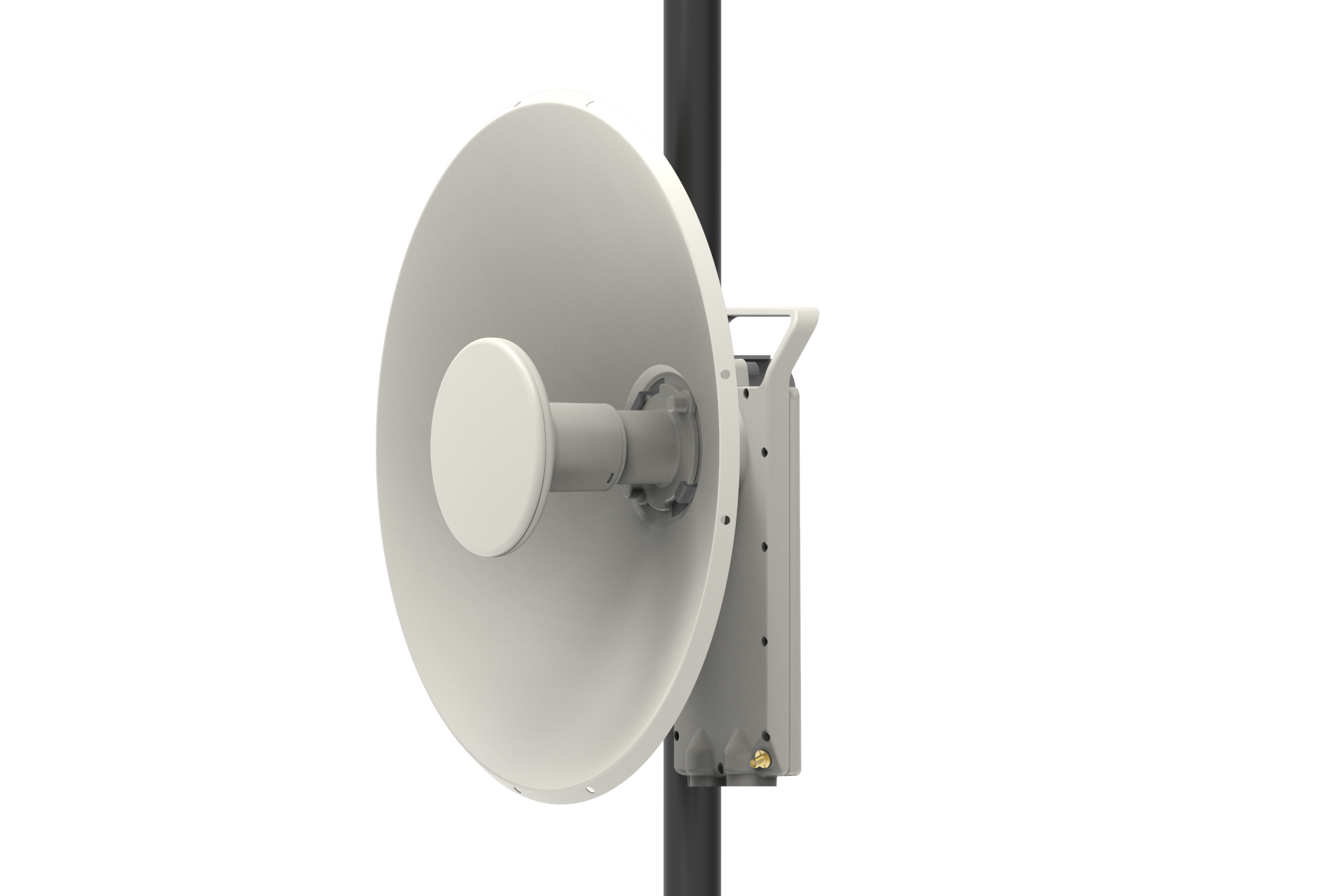 Cambium ePMP Force 425 SM 5GHz white circular antenna on pole