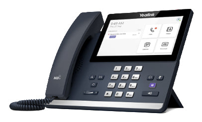 Yealink MP56 Teams Edition VOIP deskphone with black touchscreen and keypad