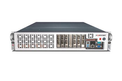 Fortinet FortiADC-5000F ADC with 4x 100GbE QSFP28 ports, white gray rack-mount