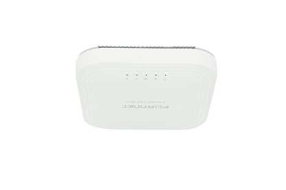 Fortinet FAP-U321EV-N white plastic wireless router front view