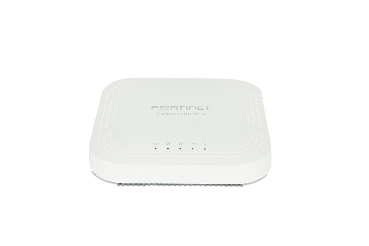 White Fortinet FAP-U321EV-N AP with sleek rectangular design