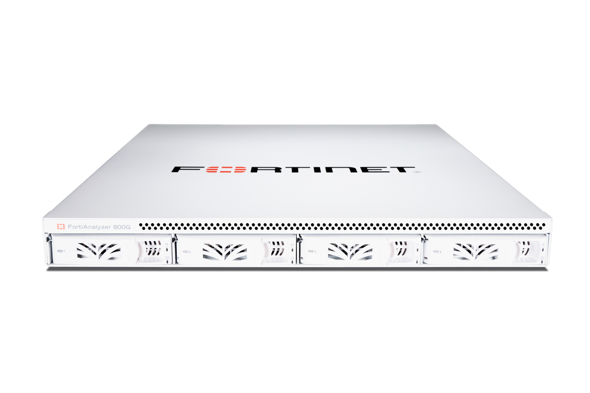White Fortinet FortiAnalyzer 500G with AC power supply for 800G/810G