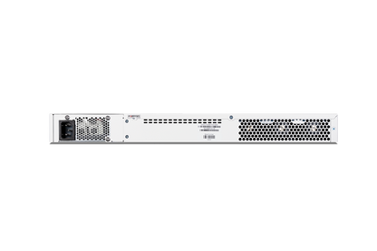 Back of Fortinet FortiAnalyzer-300G FAZ-300G server rack with perforated panels and power port