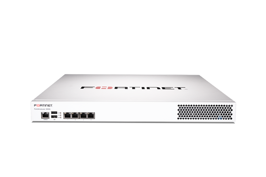 White Fortinet FortiAnalyzer-300G FAZ-300G security appliance front view