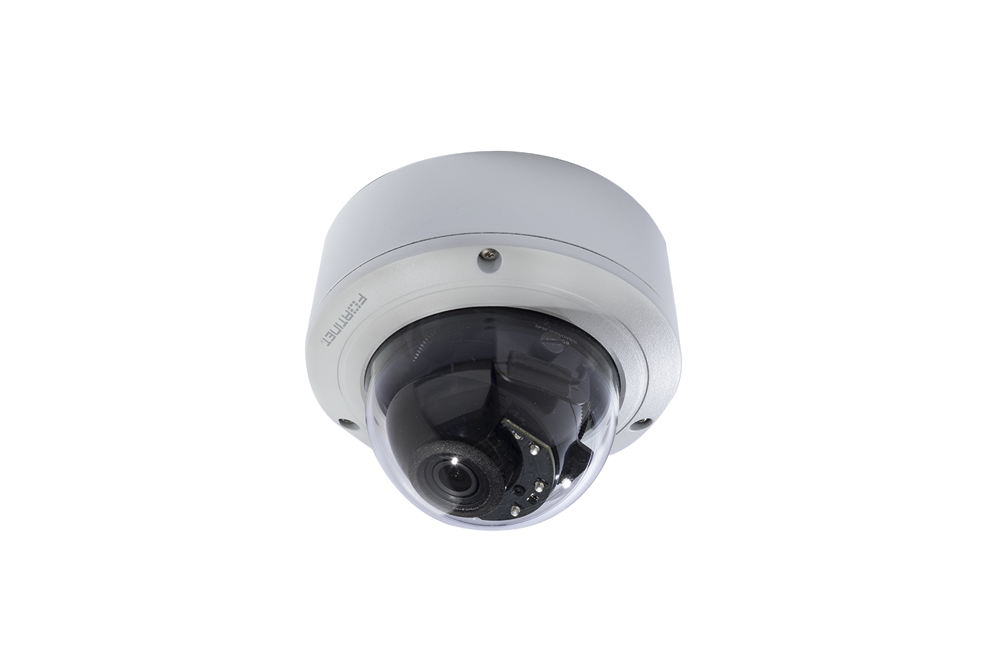 Fortinet FCM-CD51-C 5MP dome IP camera with white dome, black lens and cover