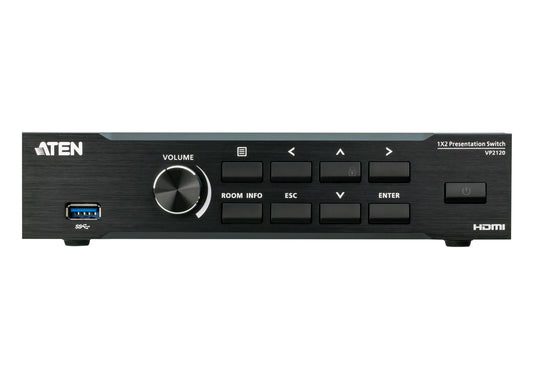 ATEN VP2120-AT-U | VP2120 Seamless Presentation Switch, Quad-View Multistream, HDMI, Streaming