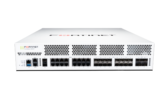 Fortinet FG-2600F FortiGate-2600F white security appliance rear view