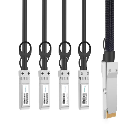 FG-TRAN-QSFP-4xSFP-xM-BCC | Fortinet Compatible 40GB QSFP to 4 x 10GB SFP+ Active Optical Breakout Cable | 1M to 5M