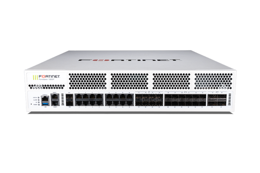 White Fortinet FortiGate 1800F security appliance front view